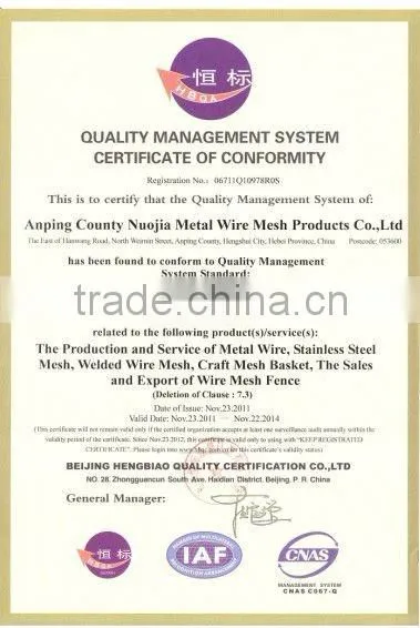 professional manufacturer Galvanized woven wire mesh(ISO9001:2008)