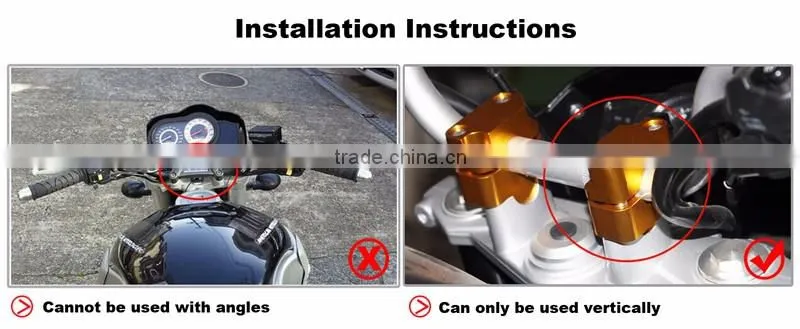 CNC aluminum alloy light weight motorcycle handlebar risers for street bike