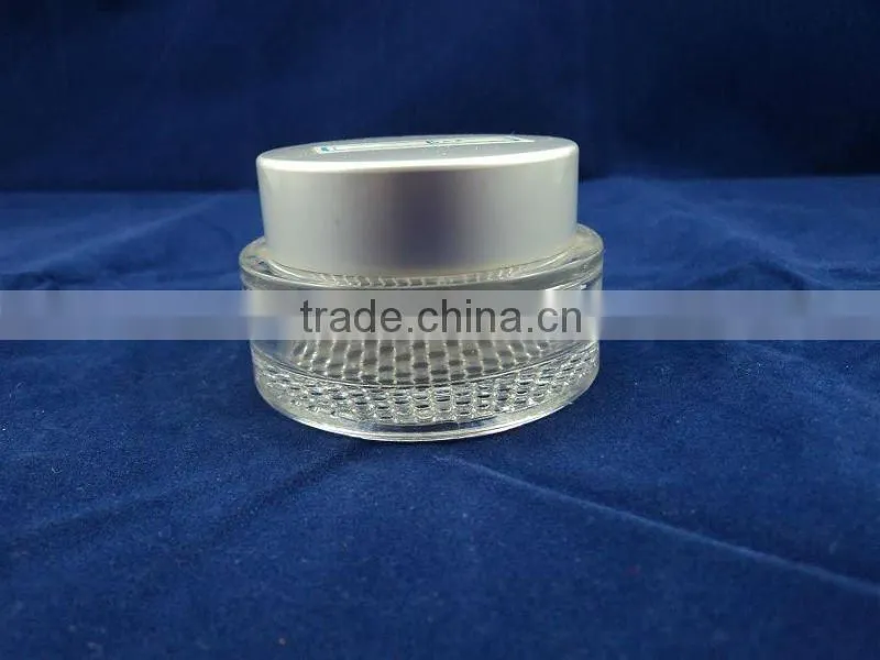 2 oz cosmetic face cream jar with alumium cap
