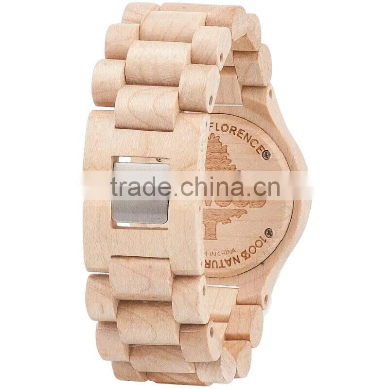 2015 Man Wooden Watch With Maple case And Japan movement