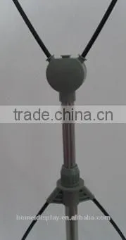 Silver aluminum economic x stand system with round base