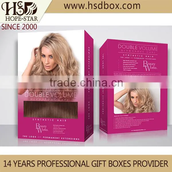 fake hair box packing box manmade hair extension box