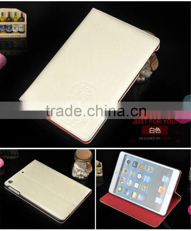 wholesale made in china stand flip silk pu case for ipad mini 2