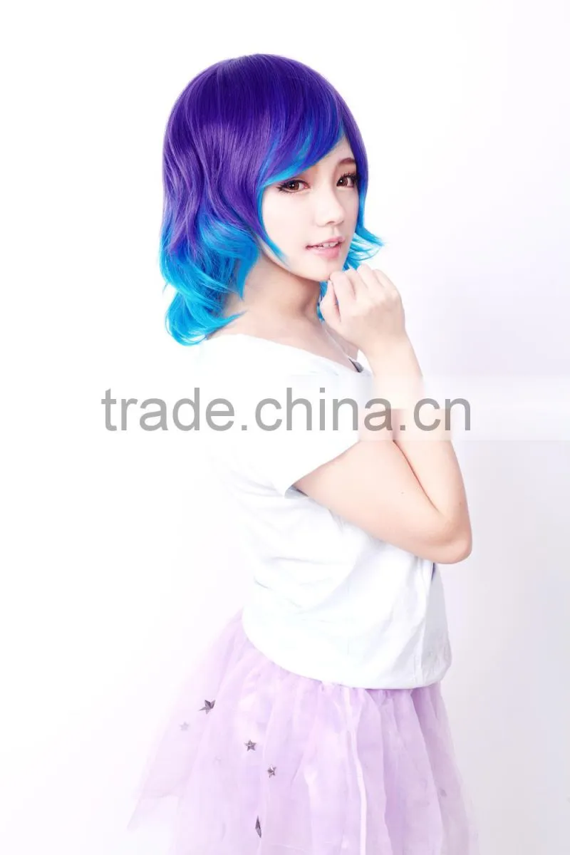 Fashion zipper hair bun synthetic hair wig