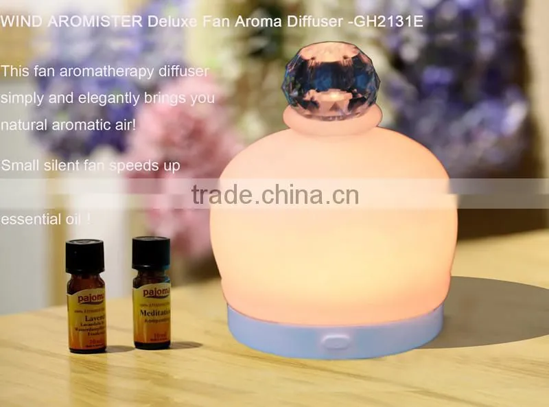 Battery-powered Fan electric aroma diffuser,usb essential oil diffuser ,mini fan aromatherapy diffuser with 1 year warranty