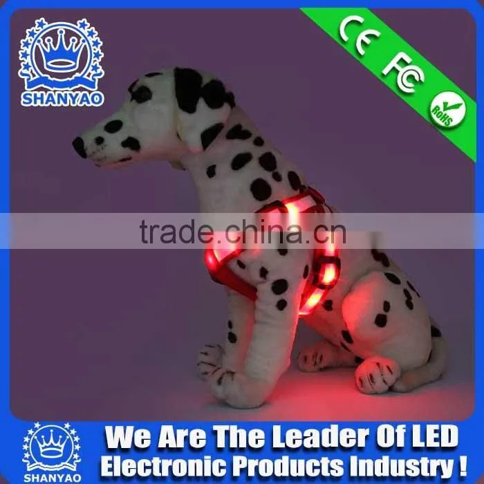 2015 Hot Selling LED Glowing Pet Training Harness