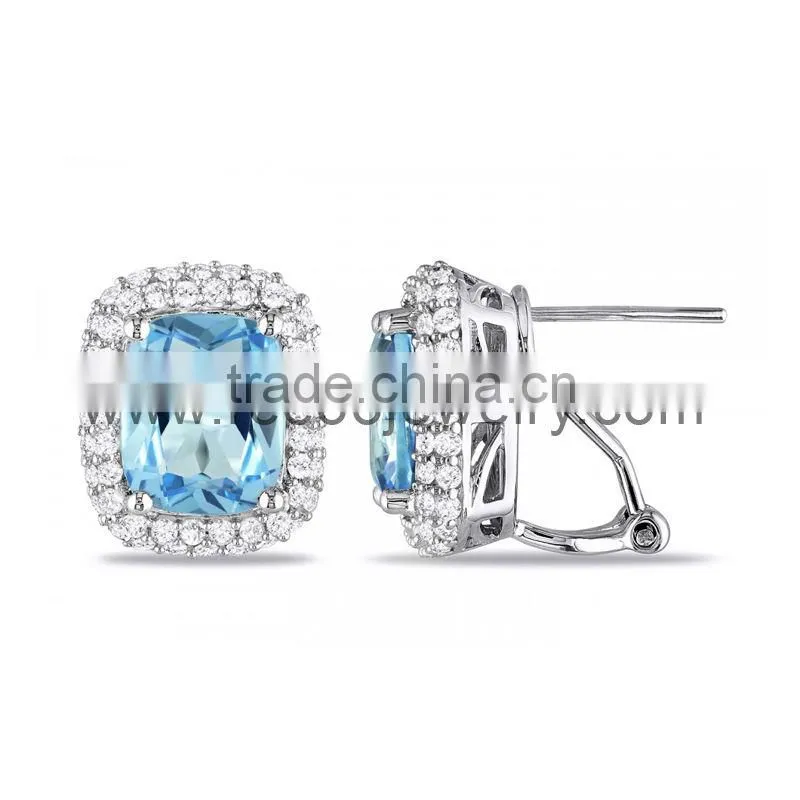 2013 dubai silver plated rhodium earrings new production