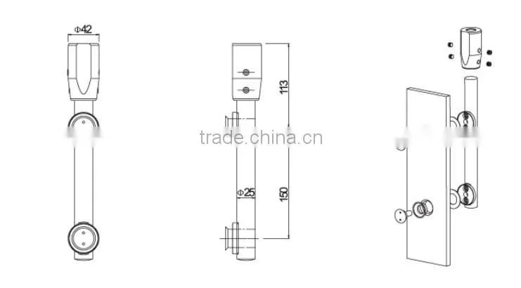 China factory issue VAT invoices supply unique glass door floor hinges