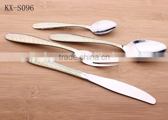 Gold-plated Handle Stainless Steel Cutlery Set Tableware