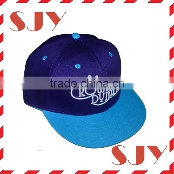 flat brim fitted embroidery snapback custom cap