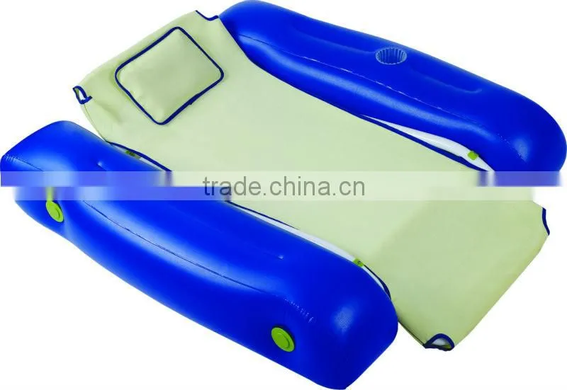 Poolstar P1952 swimming pool lounge chair with two inflatable PVC arm