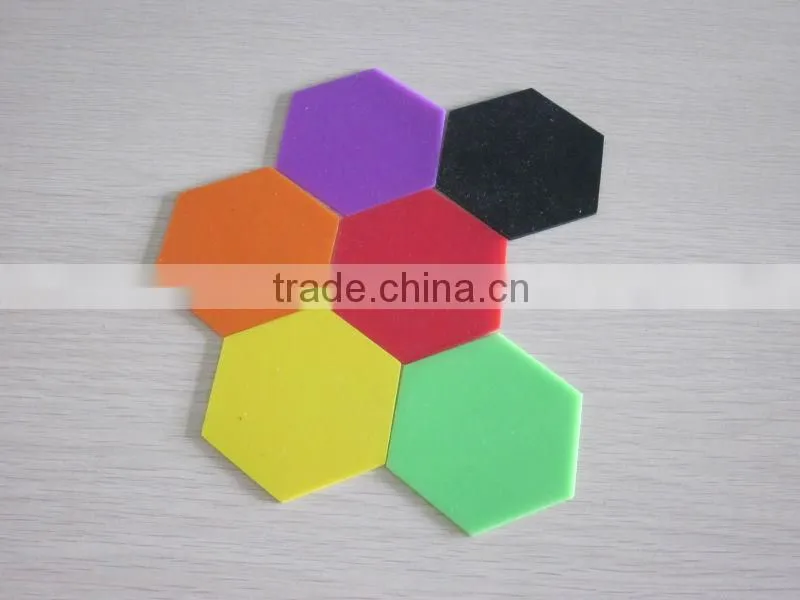 Hot selling silicone polygon coaster baking clean mat
