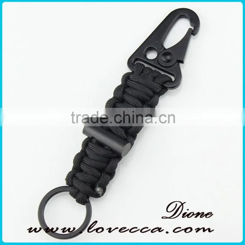 Carabiner Paracord Keychain with Firestarter