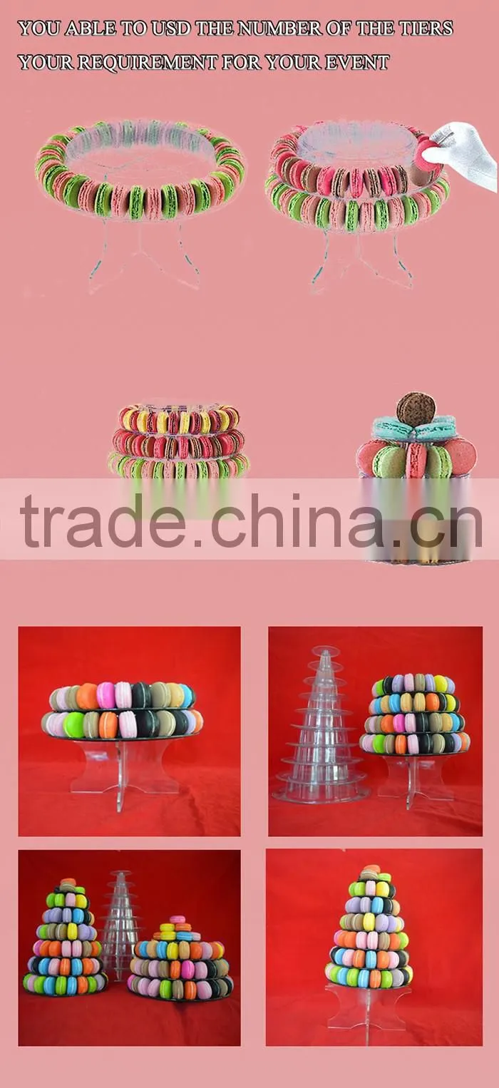 PET plastic macaron tower high quality macaron stand