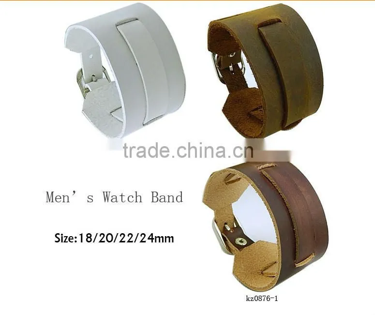 Vintage handmade cheap leather watch bracelet for men