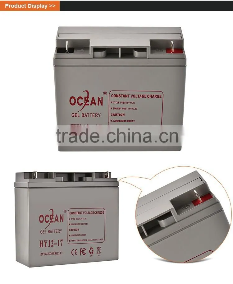 New products durable good quality 12V 17ah front terminal battery