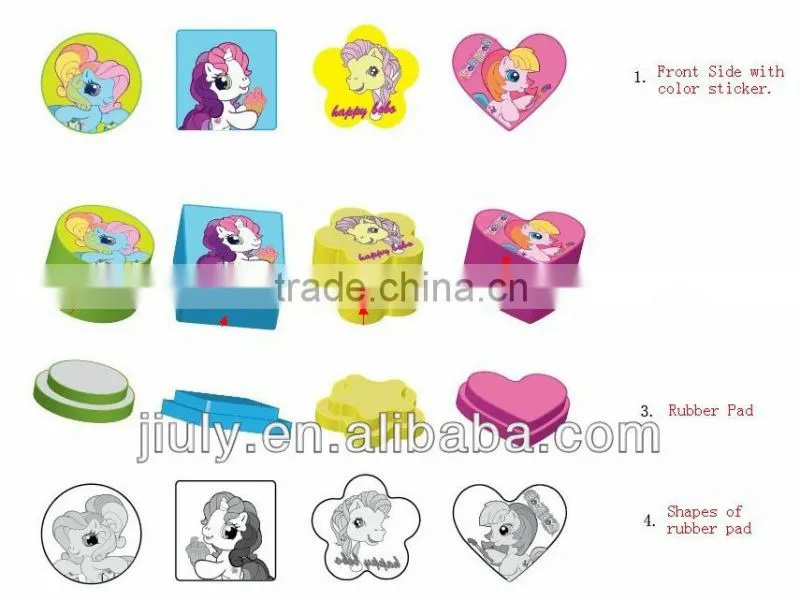 2014 Fashion flower Toys Stamp For Kids and idea for school
