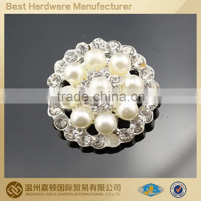 pearl rhinestone brooch for wedding invitation card