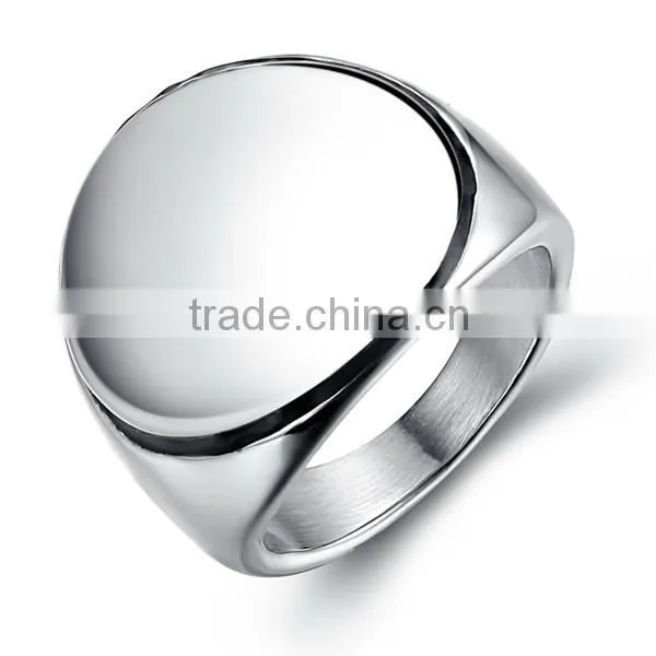 vintage high polished simple 316L tatianium plain ring