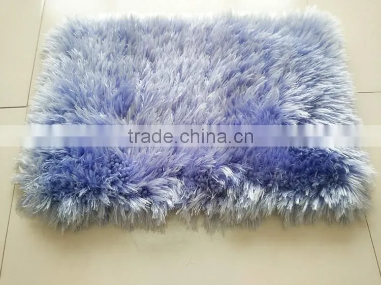 plush chenille home mat with non slip base