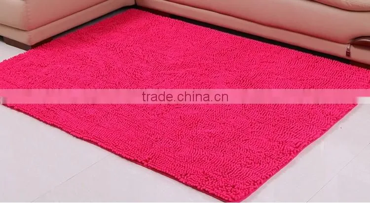 loop pile shag polyester chenille carpet
