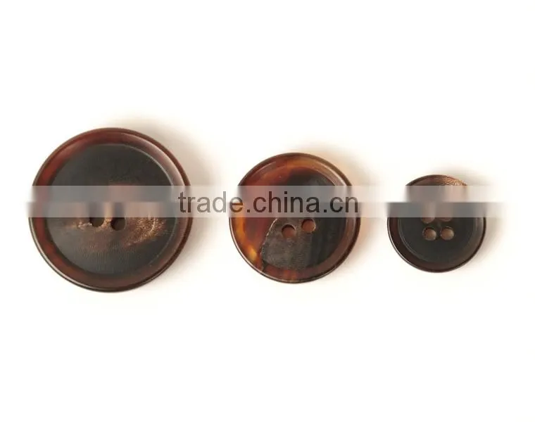 Round Natural Horn Buttons