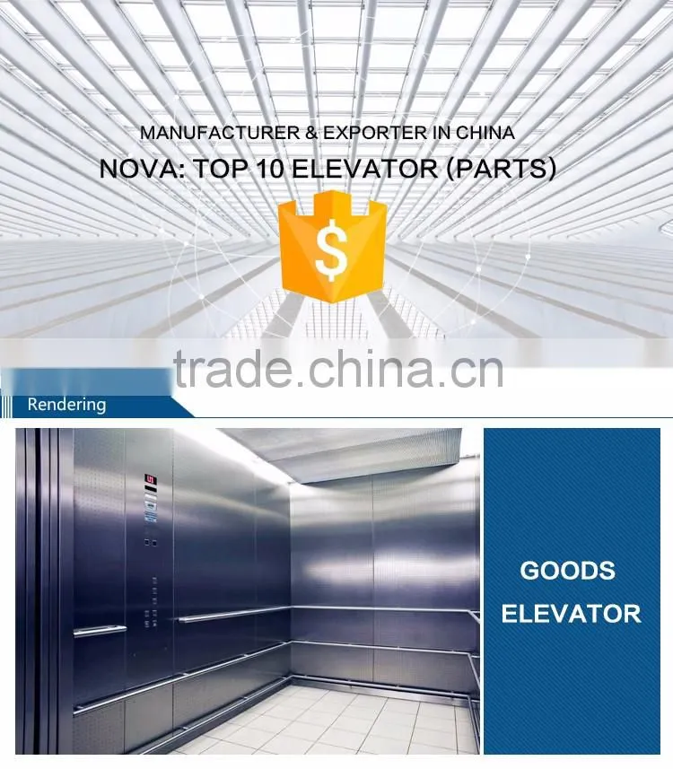 ISO approved commercial low noice lift price freight elevator