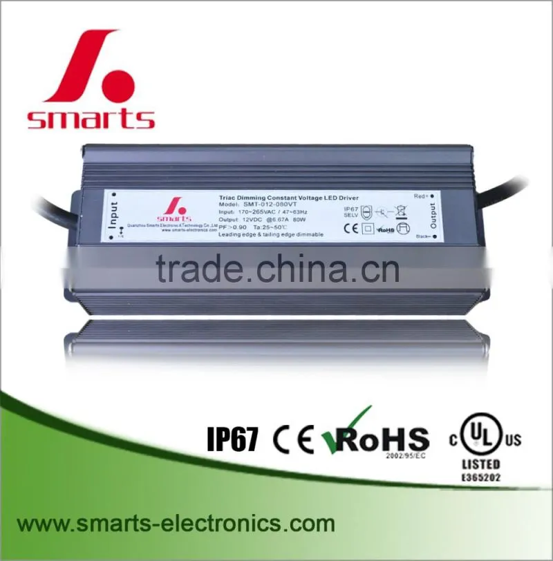 elv dimming UL ETL dimmable power supply 12 volt 80 watt