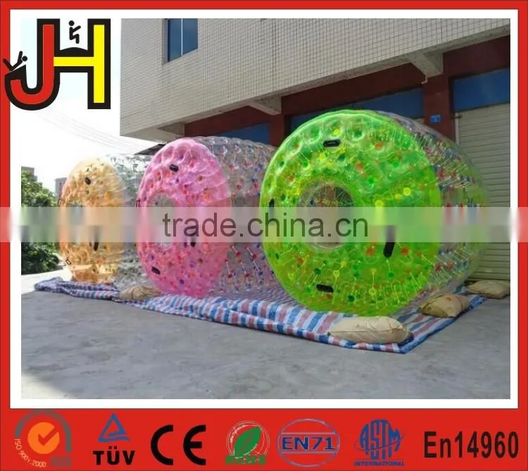 Outside 2.4m Transparent Inflatable Water Roller For Sale
