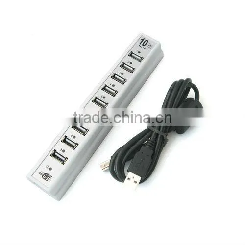 New 10 Ports USB HUB 2.0 High Speed with Charge Cable