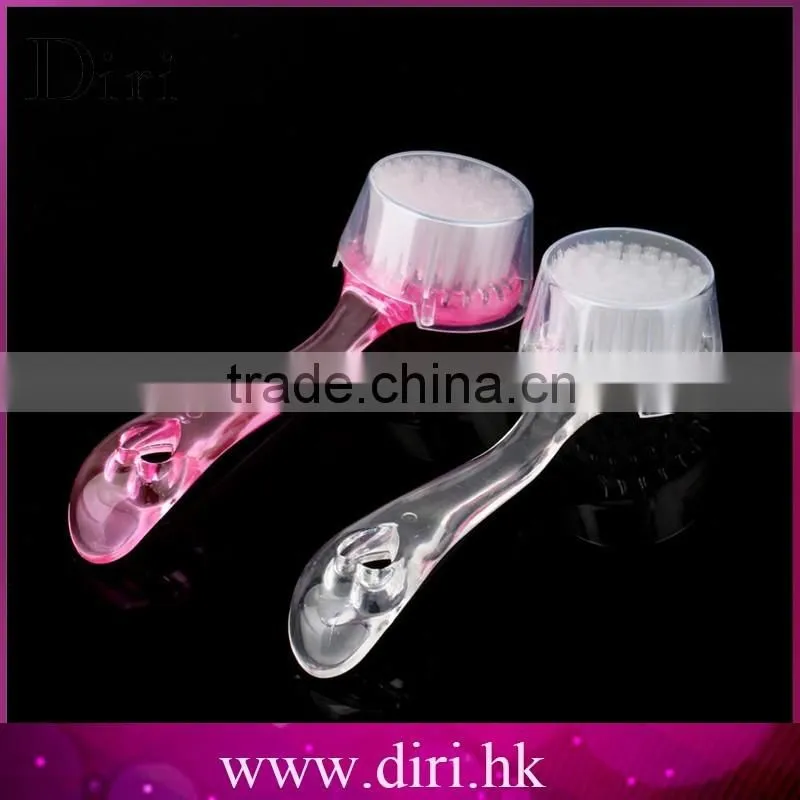 Hot Plastic Anti-slip Grip Round Bristle Face Cleaning Brush Washing Brush