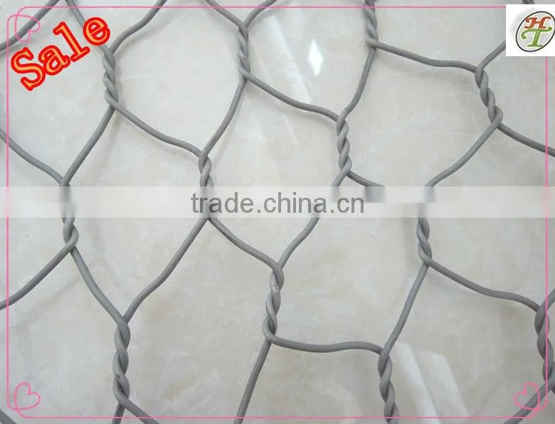 3mm dia wire 6cm by 8cm mesh size PVC finish 1m woven mesh hexagonal gabion mattress box