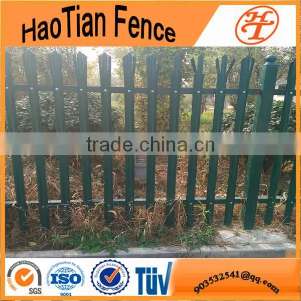 high security galvanized and pvc coated steel palisade fencing
