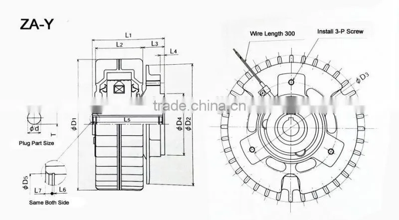 MITSUBISHI ZA-5Y1 Magnetic Powder Brake