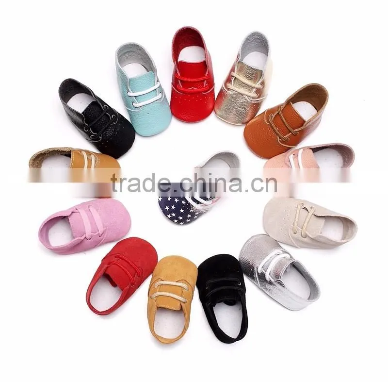 2017 New designs genuine leather usa flag baby moccasins high heel baby girl shoes with air hole