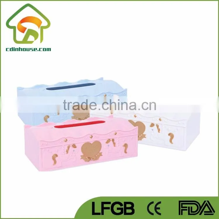 Eco-friendly Decorative Plastic PS Tissue Box