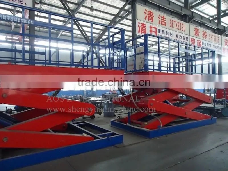 Customized Hydraulic Stationary Scissor Lift Platform For Warehouse Working