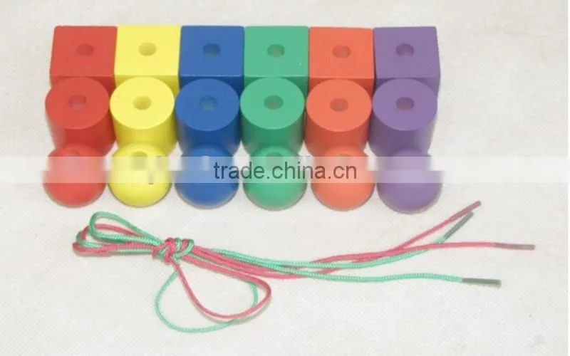 Froebel Gabe Jun 1 Wooden Kids Toys Box Teaching Tools Learning Educational Preschool Training Colorful beads