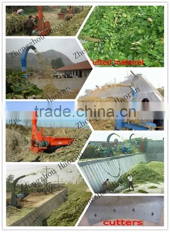 small agriculture motor operated chaff cutter for animal feed