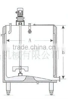 500l pasteurisation tank pasteurize cream at 65 to 85 Celsius