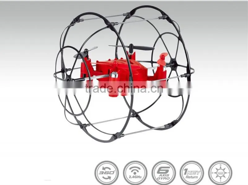 4-axis flying ball aircraft/Aircraft remote control spherical aircraft crawl wall ground walk four-axis aircraft