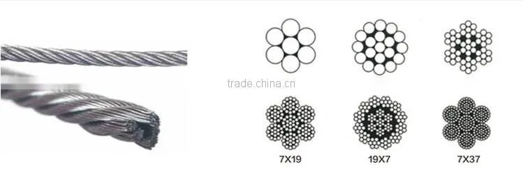 high quality factory price galvanized steel wire rope 9mm