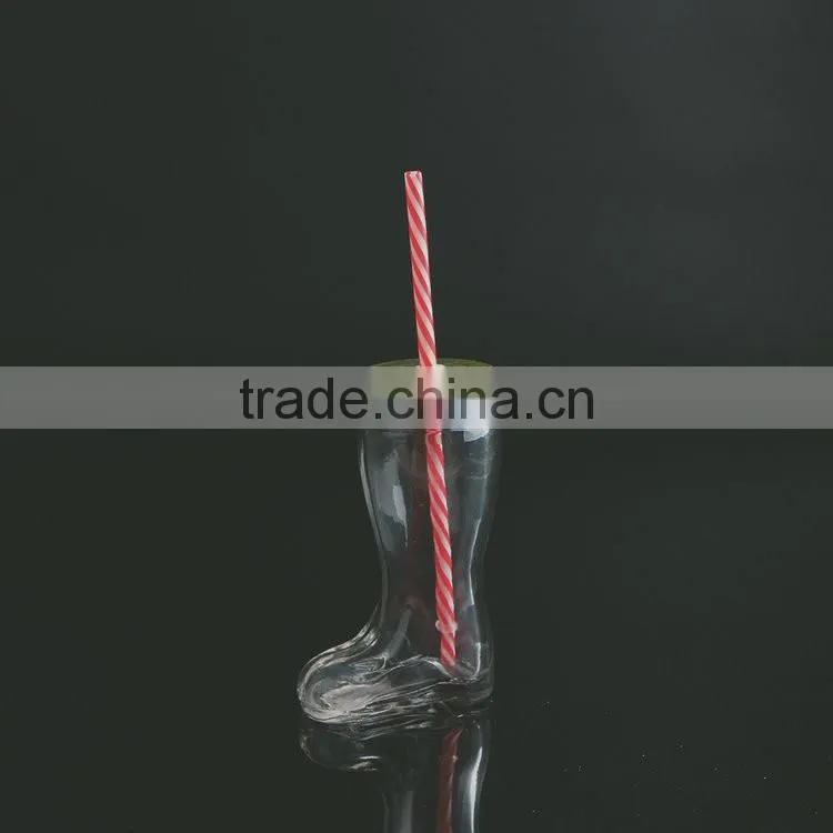 2017 New products Clear and red Wholesale high quality shaped glass jars
