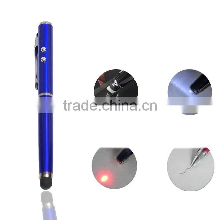 Custom 4 in 1 color stylus pen