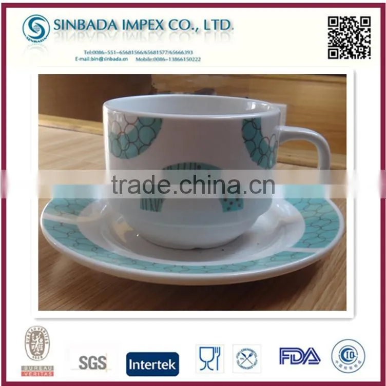 porcelain small coffee cup and saucer set