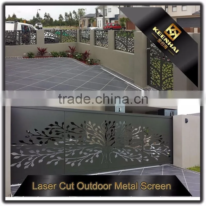 Decorative Laser Cutting Aluminum Perforated Metal Sheet Fence for Garden