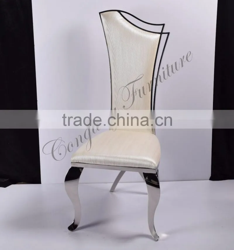 Wedding used stainless steel frame restaurant tables and chairs B8096