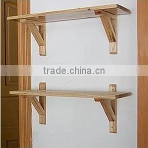 High quality pine wood wall shelf