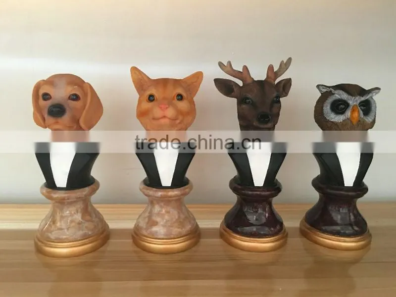 NEW design resin candlestick animal shape decorative wax Candle