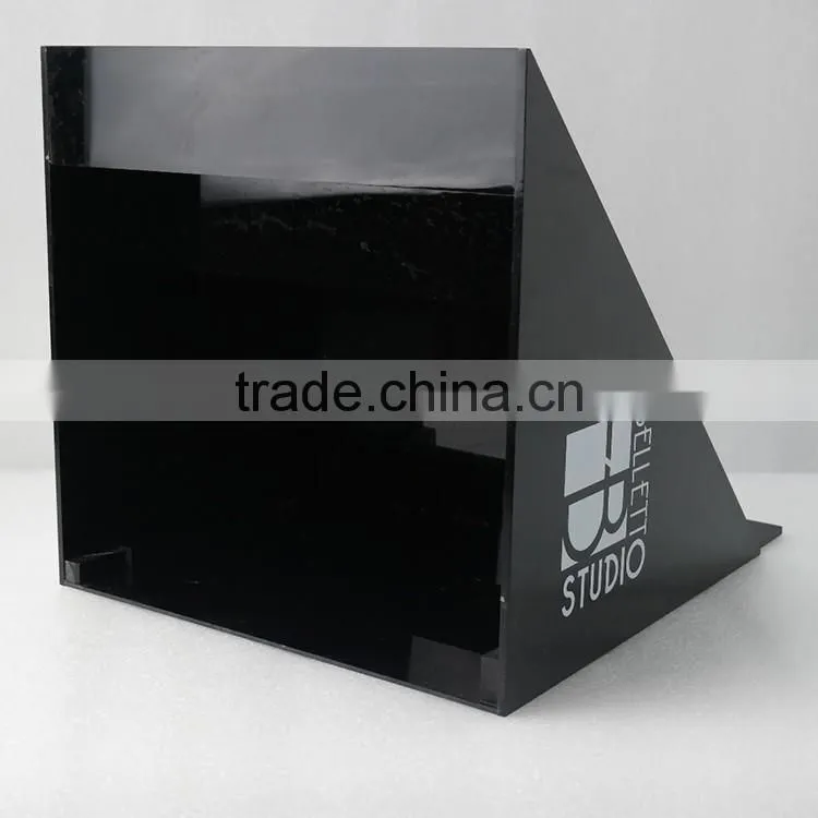 Custom 5 tier Black Perspex Organic Glass Acrylic Displays and Shelf